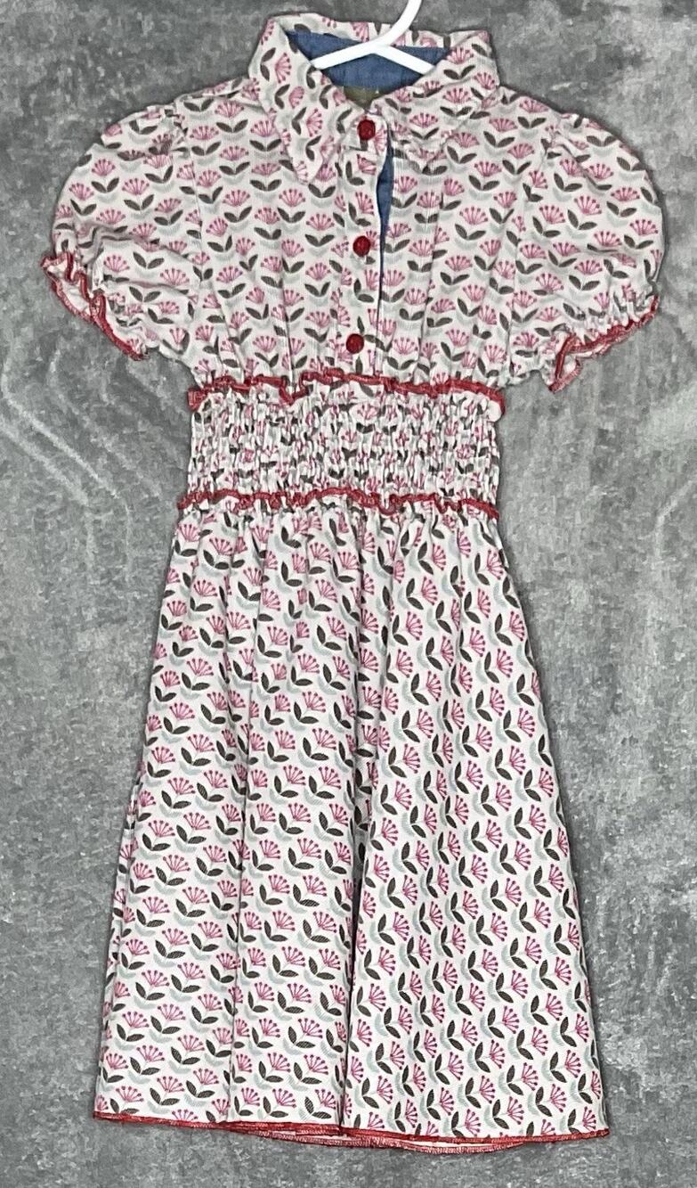 Maria Elena Girls Toddler Size 2 Dress Floral Green Pink Cream Red